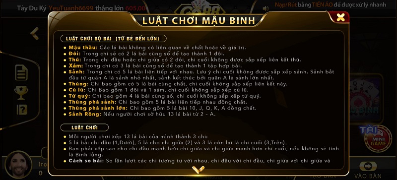 Hướng dẫn tải và chơi Mậu Binh Go88